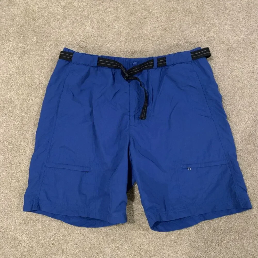 LL Bean Swim Trunks Mens XL Blue Classic Nylon Baggies Shorts 8